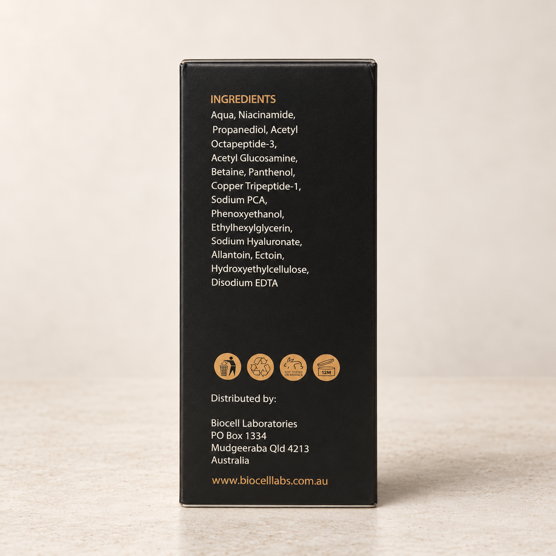CU8 Peptide Face and Neck Serum by Biocell Laboratories, formulated to smooth expression lines and enhance skin resilience.