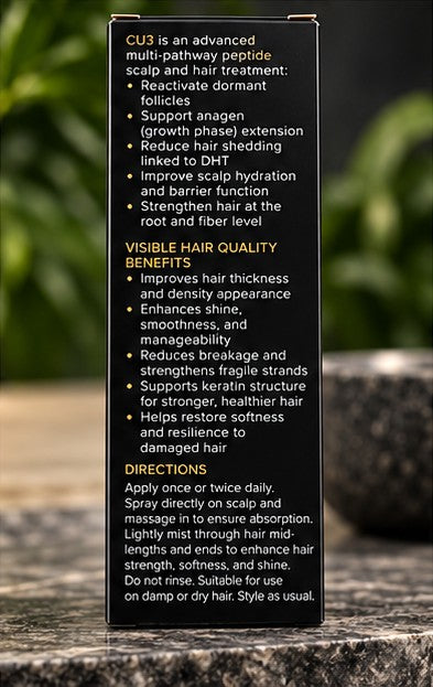 CU3 Peptide Scalp and Hair Treatment by Biocell Laboratories, designed to support healthy hair growth and improve thickness. — alternate view 5