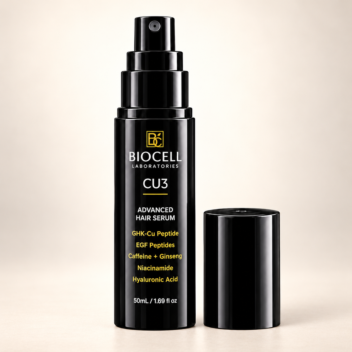 CU3 Peptide Scalp and Hair Treatment by Biocell Laboratories, designed to support healthy hair growth and improve thickness.